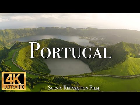 FLYING OVER PORTUGAL 4K UHD   Relaxing Music Along With Beautiful Nature Videos   4K Video HD
