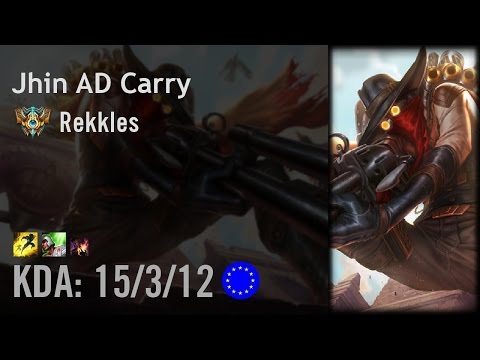 Jhin AD Carry vs Lucian - Rekkles - EUW Challenger Patch 6.15