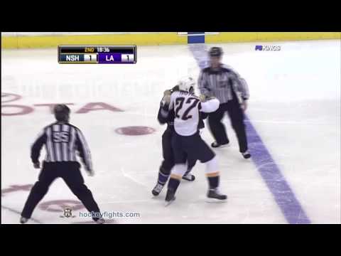 Jordin Tootoo vs Richard Clune Mar 14, 2010 - LA feed