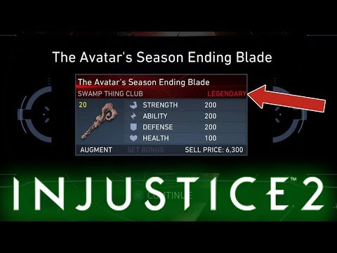 FIRST EVER SWAMP THING LEGENDARY GEAR SHOWCASE | INJUSTICE 2