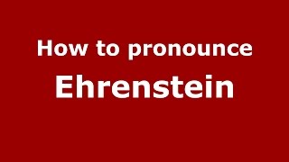 How to pronounce Ehrenstein
