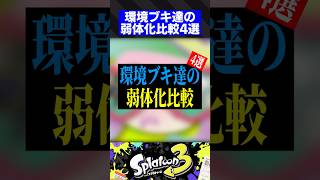 【Ver.11.3.0】環境ブキ達の弱体化比較4選【スプラトゥーン3】