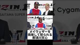 メイウェザーを挑発して怒られる那須川天心 #メイウェザー #那須川天心#rizin切り抜き #rizin #Mayweather