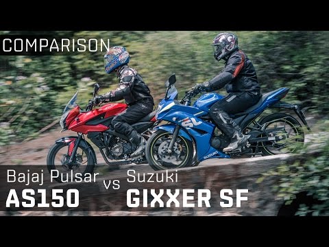 Bajaj Pulsar AS150 vs Suzuki Gixxer SF :: Comparison Video Review :: Zigwheels