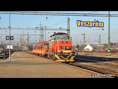 2023.02.10. - Győri személyvonat Dacia mozdonnyal (478 204), és két Bzx mellékkocsival Veszprémben!