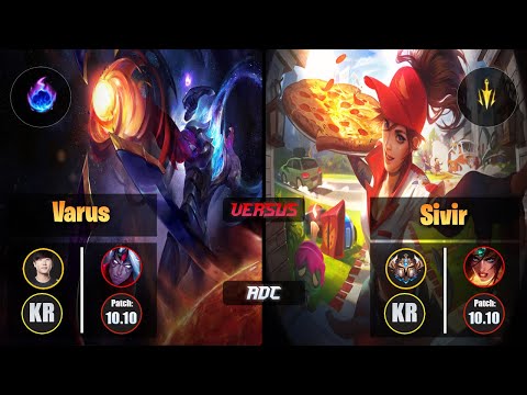 Ruler VARUS (ADC) [Arcane Comet] VS SIVIR - Challenger KR Patch 10.10