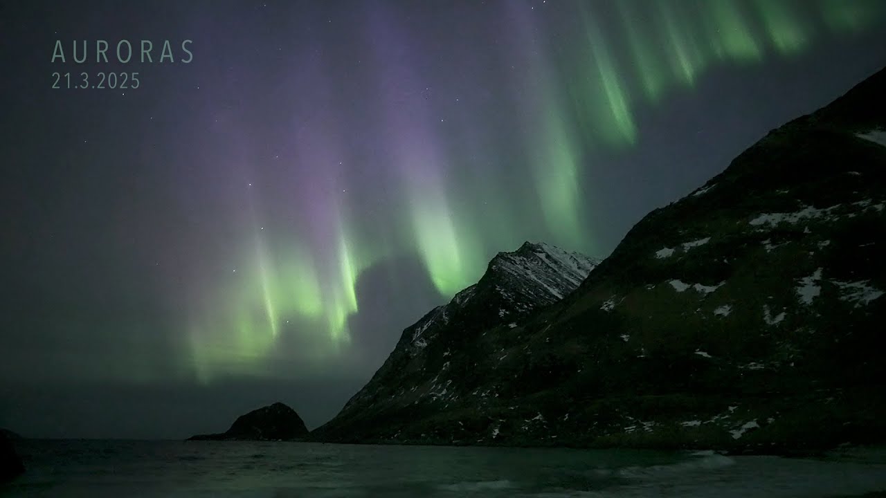Witness enchanting auroras at Haukland Beach.