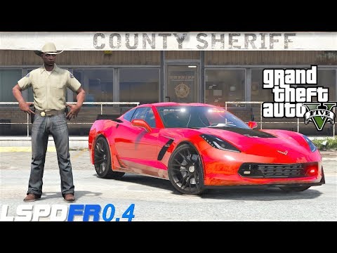 GTA 5 LSPDFR 0.4 Unmarked Corvette Sheriff Patrol - GTA 5 Real Life Police Mod #700