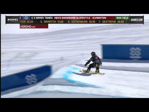 X Games Tignes 2013 - Le run de Torstein Horgmo - Snowboard SlopeStyle