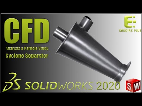 CFD Flow Simulation and Particle Study of a Cyclone Separator with SolidWorks 2020