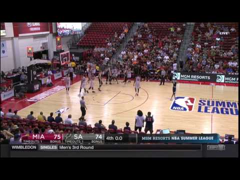 July 08, 2017 - ESPNU (Bam Adebayo HL) - Miami Heat Summer League Game 01 Vs Spurs - Win (01-00)