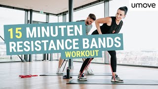 15 Minuten Resistance Band Home Workout zum LIVE mitmachen | Für Anfänger & Fort