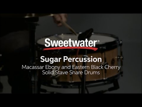 Sugar Percussion Eastern Black Cherry and Macassar Ebony Solid Stave Snare Drums