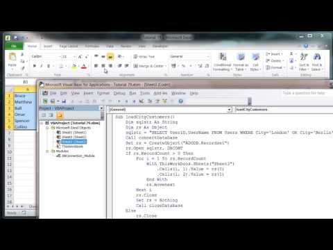 Excel 2010 VBA Tutorial 80   ADODB   SQL OR