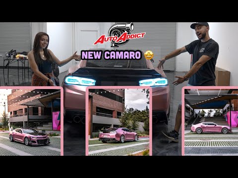 Camaro Gen 6 equipped with a Full Wrap, Carbon Fiber Parts, Wheels, & RGB Custom Lights! *NEW CAR*