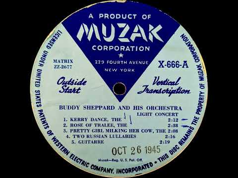 Muzak Vertical Transcription Disc X-666 Buddy Sheppard And His Orchestra (1945)