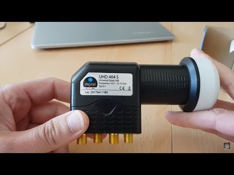 Preiswerter Quad-LNB für Sat-Anlagen DVB-S2 - Installationsbeispiel und Funktionstest