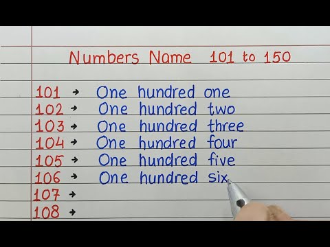 Write number names 101 to 150 in words II 101 to 150 number names II write spelling 101 to 150