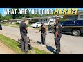 ANGRY Neighbor CONFRONTS Me And CALLS The COPS While Cleaning A Yard