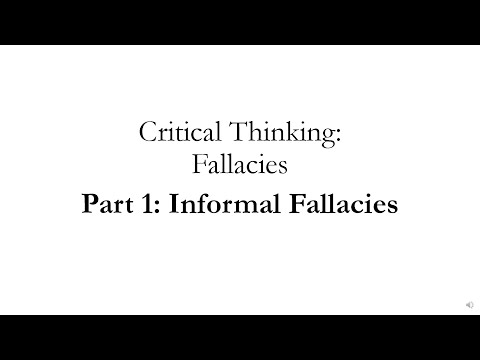 Fallacies Part 1   Informal Fallacies