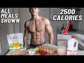 My 2,500 Calorie FAT LOSS diet **ALL MEALS SHOWN**