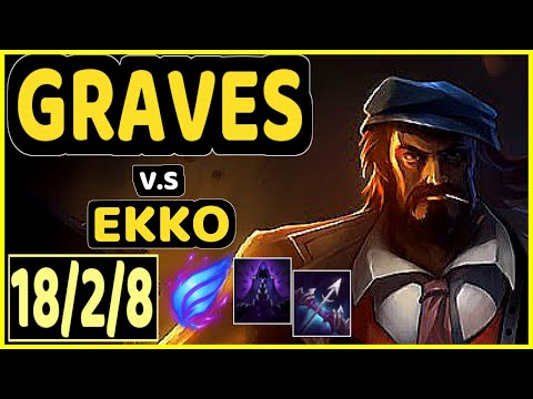 DAT (KITZUO) (GRAVES) vs EKKO - 18/2/8 KDA JUNGLE GAMEPLAY - NA Ranked DIAMOND