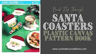 Santa Coasters Plastic Canvas Pattern Book Flip Through Video
