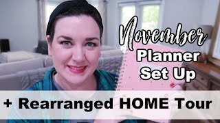 November Planner Set Up | Monthly Meal Plan | Rearranged Home Tour