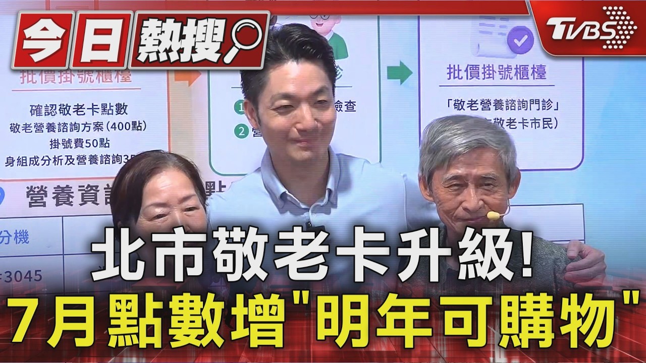 影音/北市敬老卡升級! 7月點數增至600點 明年超市可用