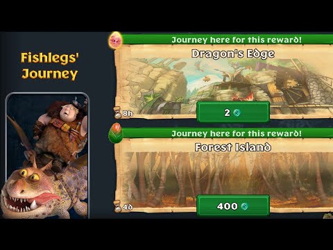 Fishlegs/Meatlug Journey:Dragon's Edge and Forest Island - Dragons:Rise of Berk