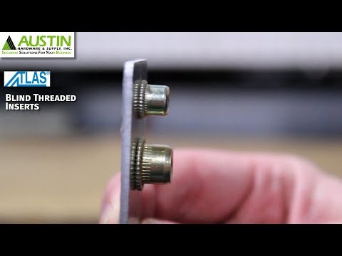 Part of a video titled Blind Threaded Inserts | Austin Hardware and Supply, Inc - YouTube