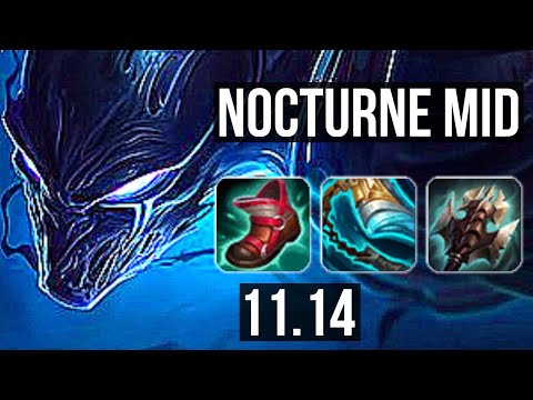 NOCTURNE vs YASUO (MID) | 14/1/8, 2.0M mastery, Legendary | TR Diamond | v11.14