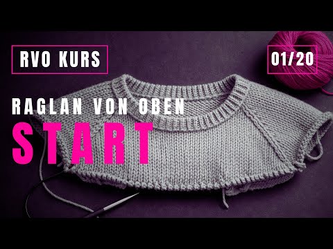 Raglan Sweater knitting from above without seams - Part 1 - Model and wool consumption