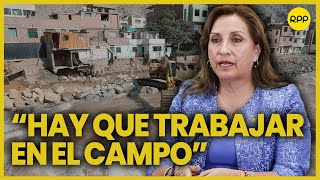 Dina Boluarte dará balance tras sobrevuelo en zona afectada por las lluvias | EN VIVO