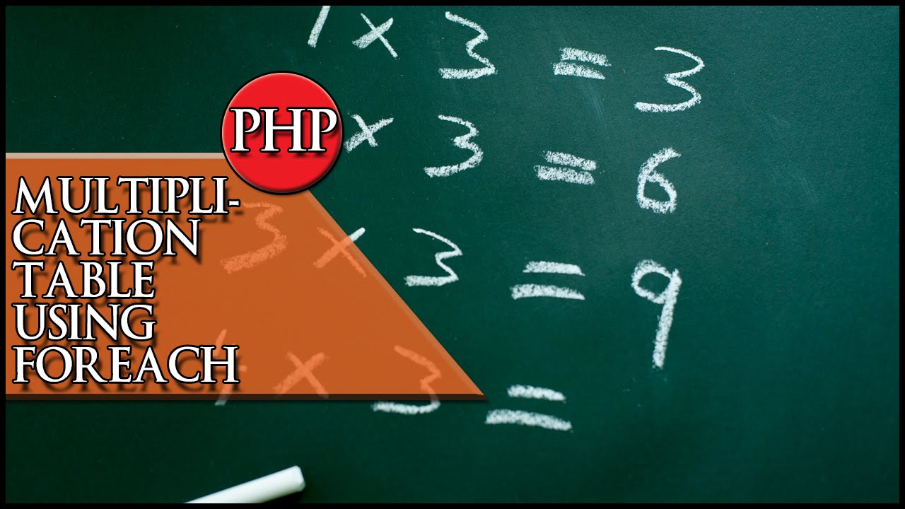 PHP Multiplication table using foreach