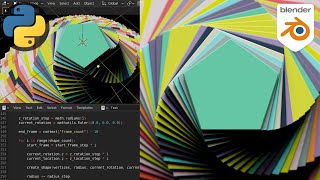 Stack and Spin animation loop created with Python in Blender