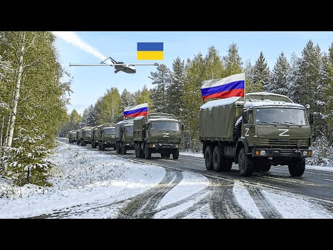 Just 12 Minutes: How Ukrainian drones STRIKE a Russian Logistics Convoy