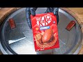 ASMR Giant KitKat Egg Chunky Ice Cream Rolls Oddly Satisfying Video With KitKat Chocolate Egg