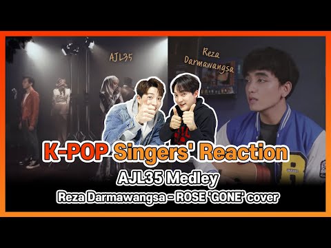 K-Pop singers' reaction AJL35 Medley, Reza Darmawangsa - ROSE 'GONE' | Reaction by Koreans | EP14