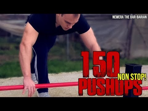 150 Pushups straight (non-stop) - NewEra The Bar-Barian