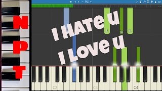 Gnash - i hate you i love you - Piano Tutorial - Instrumental