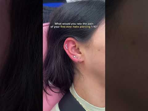 How painful was your first helix piercing? 🤔 #helix #helixpiercing #helixpiercings #cartilage