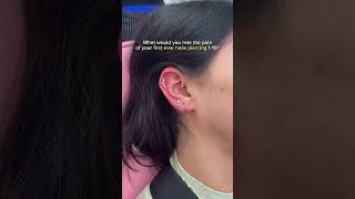 How painful was your first helix piercing? 🤔 #helix #helixpiercing #helixpiercings #cartilage