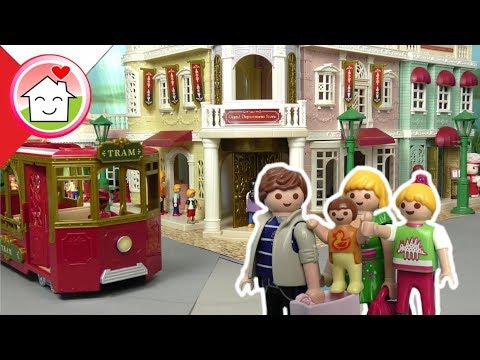 Playmobil po polsku Zakupy w mieście Sylvanian -Rodzina Hauserow - Zabawki dla dzieci