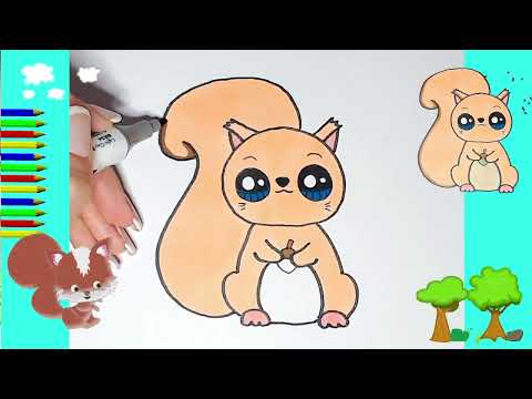 KAWAII. Comment Dessinez et coloriez des dessins Kawaii. Animaux de la forêt