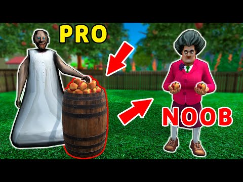 Granny vs Scary Teacher vs Garden with apples - funny horror animation parody (p.225)