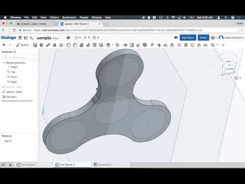 Learning the basics of working with multiple sketches in Onshape CAD