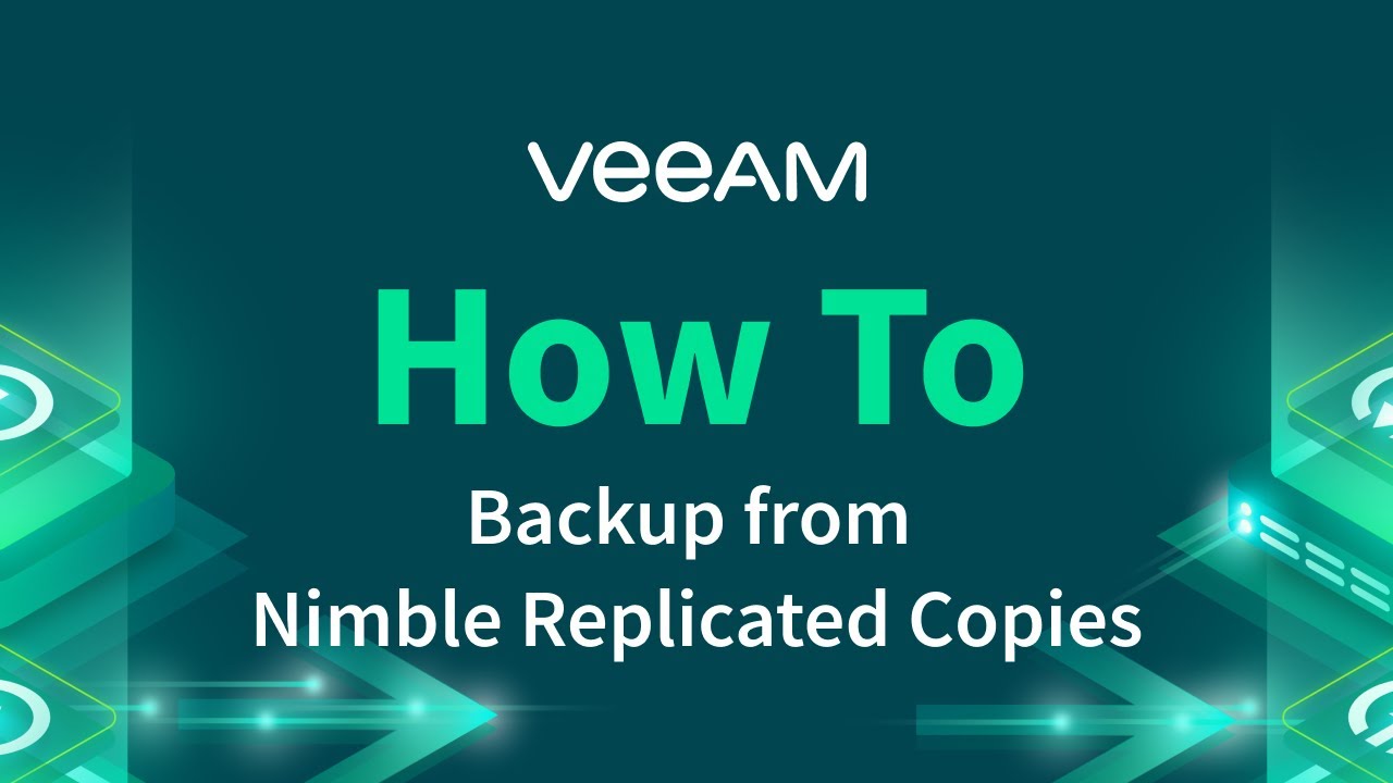 How to backup from Nimble Replicated Copies video