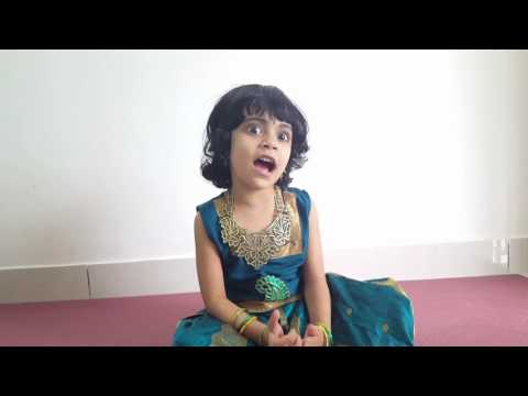 Carnatic song in Raagam Vasantha by 4 years old Baby Hansini