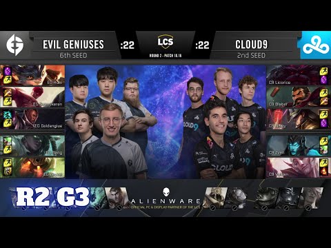 Cloud 9 vs Evil Geniuses - Game 3 | Round 2 Playoffs S10 LCS Summer 2020 | C9 vs EG G3